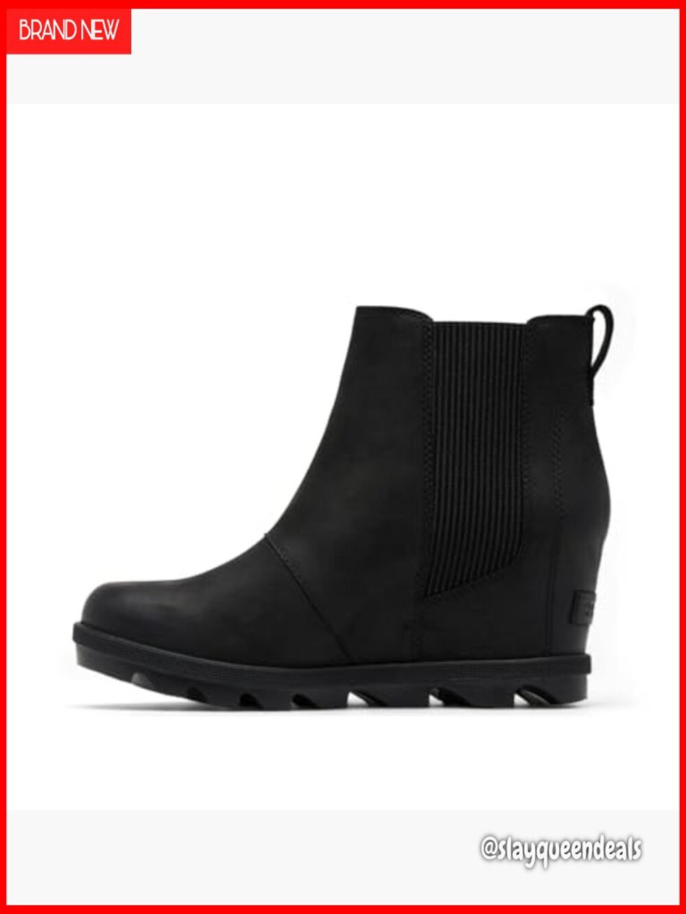 Waterproof Leather Chelsea Boots with Wedge Heel, Slip-On Style - Picture 6 of 6